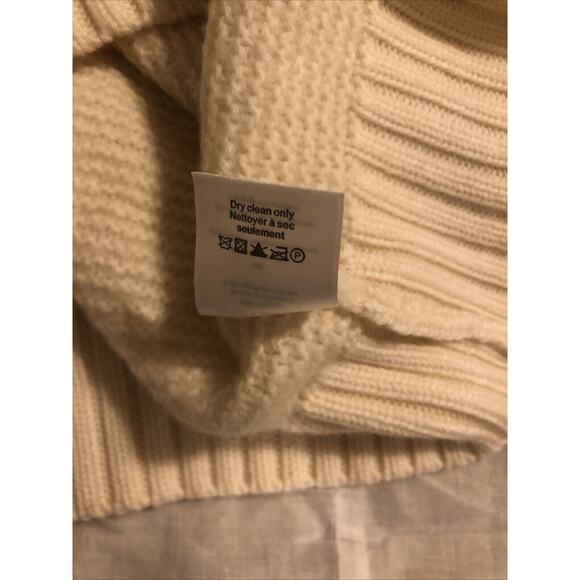 Veronica Beard Women Ivory Wool/Alpaca Brogan Casual Sweater Sz L NWT $450 - Picture 10 of 10
